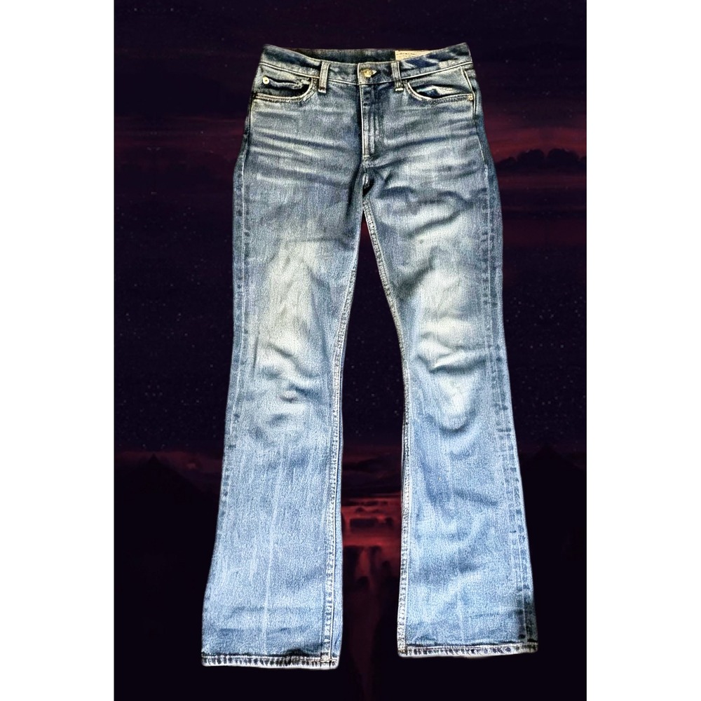 Rag & Bone Peyton Mid-Rise‎ Bootcut Jeans Huntley Wash WDD22H2928B7HH Womens 25